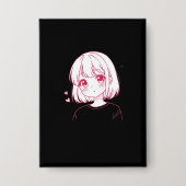 "Anime Love Vibes" 缶バッジ (正面)