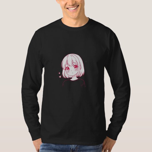 "Anime Love Vibes" Tシャツ (正面)