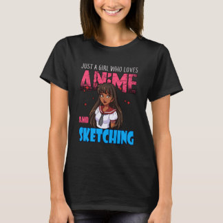 Anime Lover Girl Just a Girl Who Loves Anime and S Tシャツ