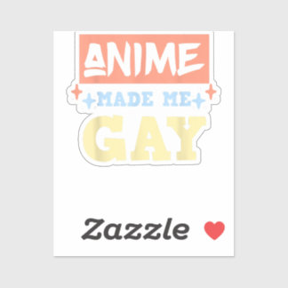 Anime Made MeゲイおもしろいミームLBGTQゲイプライド シール