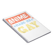 Anime Made MeゲイおもしろいミームLBGTQゲイプライド ノートブック (右側)