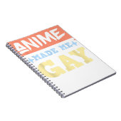 Anime Made MeゲイおもしろいミームLBGTQゲイプライド ノートブック (右側)