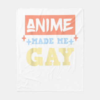 Anime Made MeゲイおもしろいミームLBGTQゲイプライド フリースブランケット