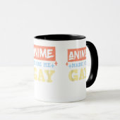 Anime Made MeゲイおもしろいミームLBGTQゲイプライド マグカップ (正面右)