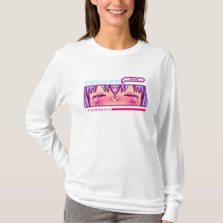 Anime Manga Hikikomori SAD Girl Japanese Font Tシャツ