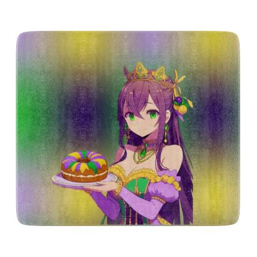 Anime Mardi Gras King cake カッティングボード (正面)