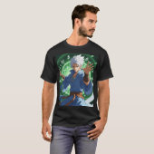 Anime Mentor Warrior T-Shirt - 白熱［赤熱］光を放つ Runes &  Tシャツ (正面フル)