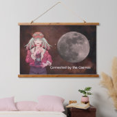 Anime, moon, Nebula Space 吊り下げ型タペストリー (寝室)
