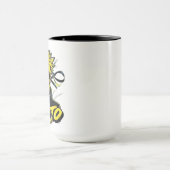 Anime Mug – Bold Yellow Hair Hero マグカップ (中央)