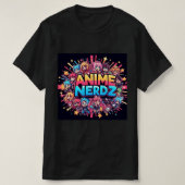 Anime NerdzロゴTシャツ Tシャツ (デザイン正面)