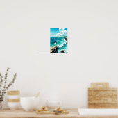 Anime Ocean Cliff Breeze Wall Art ポスター (キッチン)