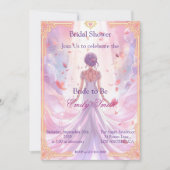 Anime Pastel Fantasy Bridal Shower Invitation 招待状 (正面)