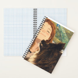 Anime Playful Puppy  Small Notebook ノートブック