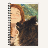 Anime Playful Puppy Small Notebook ノートブック (正面)