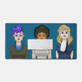 Anime Portrait Women Beauty Pretty Cute Adorable デスクマット (キーボード&マウス)