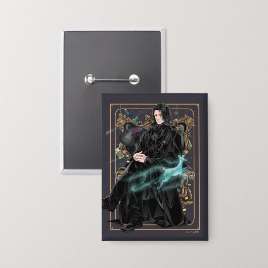 Anime Professor Severus Snape着席 缶バッジ (正面/裏面)