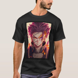 Anime Red Hair Warrior God Tシャツ