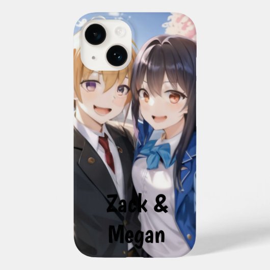Anime Romantic Coule – 学生向けSelfie Personaliz Case-Mate iPhoneケース (裏面)
