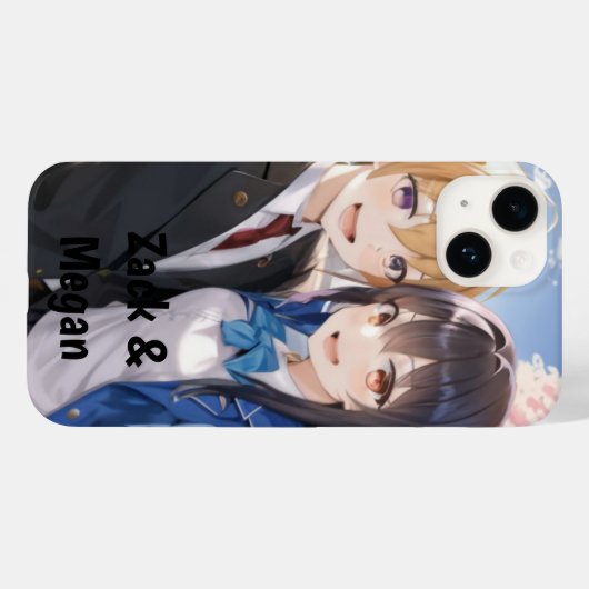 Anime Romantic Coule – 学生向けSelfie Personaliz Case-Mate iPhoneケース (裏面 (横))