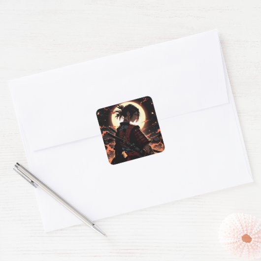 Anime samurai スクエアシール (封筒)