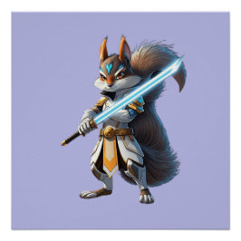 Anime Samurai Squirrel Warrior ポスター