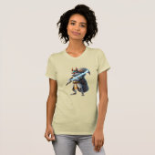 Anime Samurai Squirrel Warrior Tシャツ (正面フル)