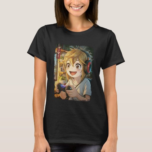 Anime Shirt Cool Gaming Japan Kawaii Funny Manga G Tシャツ (正面)