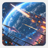 Anime space art スクエアシール (正面)
