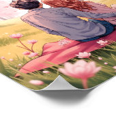 Anime Spring Blossom Picnic Wall Art ポスター (角)
