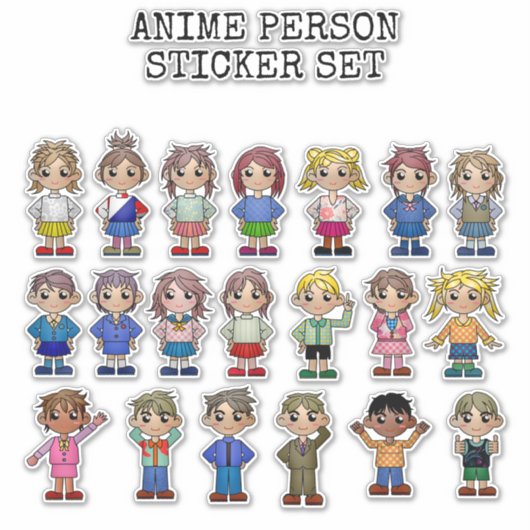 ANIME, STICKER SET シール (正面)