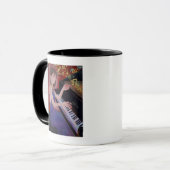 Anime Style Girl Playing Piano Elegant Music  マグカップ (正面左)