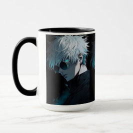 Anime Style Mug – Cool White Hair Character   マグカップ