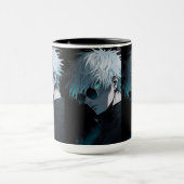 Anime Style Mug – Cool White Hair Character   マグカップ (中央)