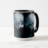 Anime Style Mug – Cool White Hair Character   マグカップ (正面右)