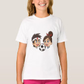 Anime Style soccer Couple Tシャツ (正面)