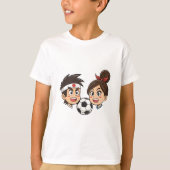 Anime Style soccer Couple Tシャツ (正面)