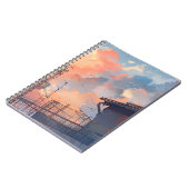 Anime Sunset - Aesthetic Cityscape - Golden Hour ノートブック (左側)
