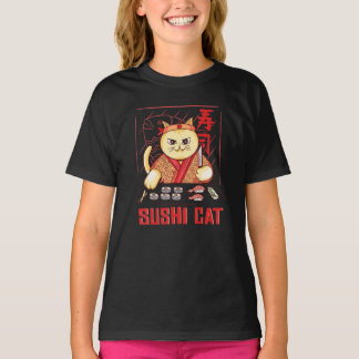 Anime Sushi Cat Japanese Sushi Chef Anime Graphic  Tシャツ