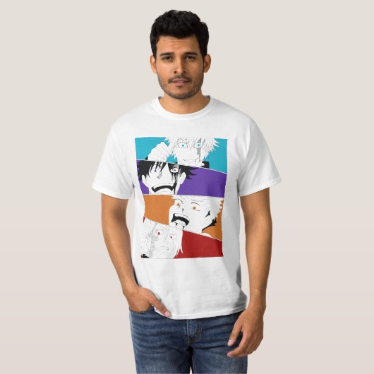 anime t-shirt print: jujutsu kaisen tシャツ (正面フル)