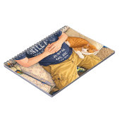 Anime Tabby Cat on Lap Small Spiral Notebook ノートブック (左側)