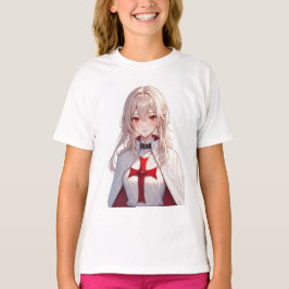 Anime Templar Knight Girl's Tee Shirt Tシャツ