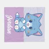 Anime TomとJerry - Tom フリースブランケット (正面(横))