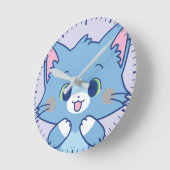 Anime TomとJerry - Tom ラウンド壁時計 (傾斜)