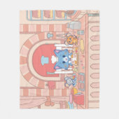 Anime Tom、Jerry、Tuffyベーカリー フリースブランケット (正面)