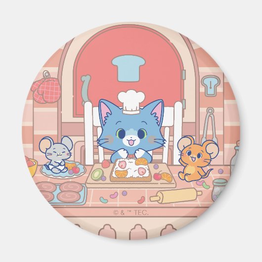 Anime Tom、Jerry、Tuffyベーカリー マグネット (正面)