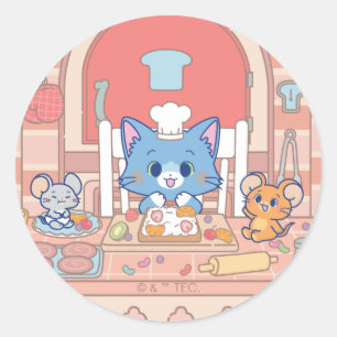 Anime Tom、Jerry、Tuffyベーカリー ラウンドシール