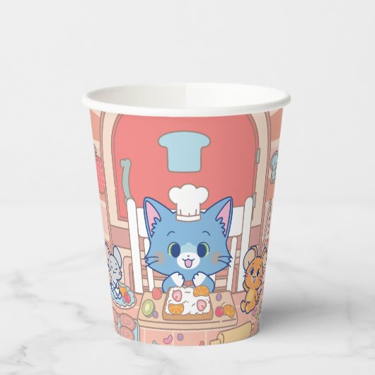 Anime Tom、Jerry、Tuffyベーカリー 紙コップ (左)