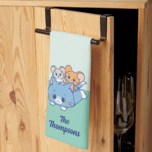 Anime Tom、Jerry、Tuffy キッチンタオル