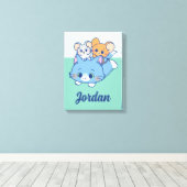 Anime Tom、Jerry、Tuffy キャンバスプリント (インサイチュ (ウッドフロア))