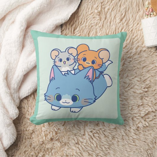 Anime Tom、Jerry、Tuffy クッション (ブランケット)